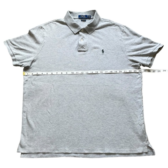 Grey Ralph Lauren Polo Shirt (XL) - Picture 3 of 5